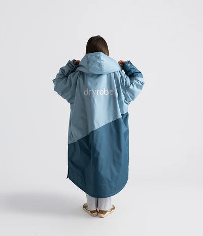 DRYROBE - Coat - kids Advance Long Sleeve - Blue/light grey