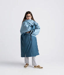 DRYROBE - Coat - kids Advance Long Sleeve - Blue/light grey