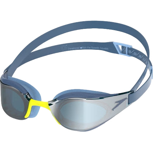 SPEEDO-Adult Fastskin Hyper Elite Mirrored Goggles Blue/Silver