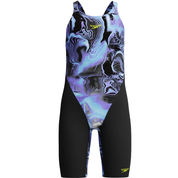 SPEEDO - girls Fastskin Endurance+ Max Openback Kneeskin Black/Blue