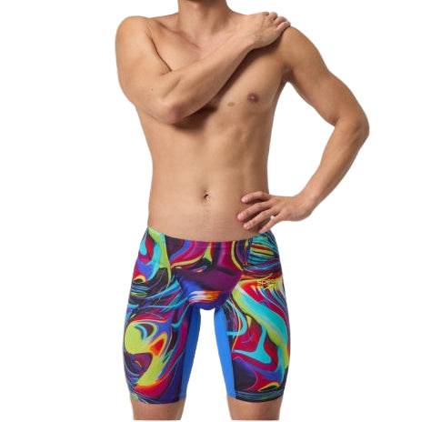 SPEEDO- Men's Fastskin LZR Pure Valor 2.0 Jammer Blue/Pink