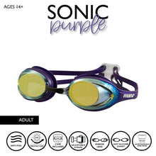Maru - swim goggles- Sonic Mirror Anti-Fog Adult Swim Goggles - Purple, Blue and Gold