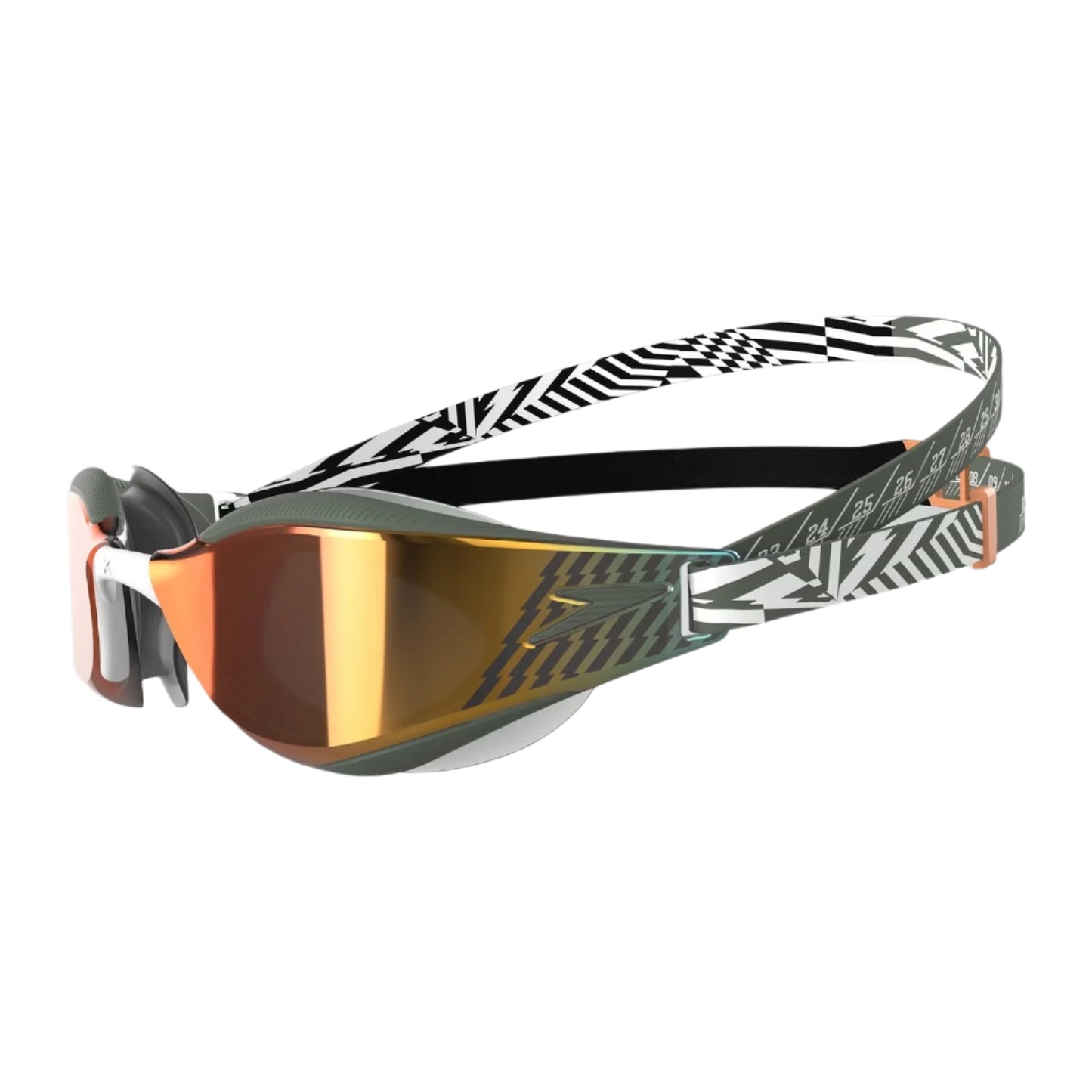 SPEEDO - Goggles - Hyper Elite Mirror Goggles - Green/Black/Orange
