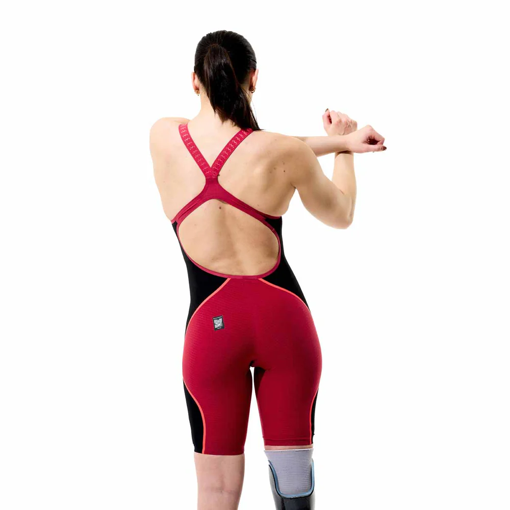 Speedo - Womens - Fastskin LZR Pure Intent 2.0 Openback Kneeskin - Red/Black