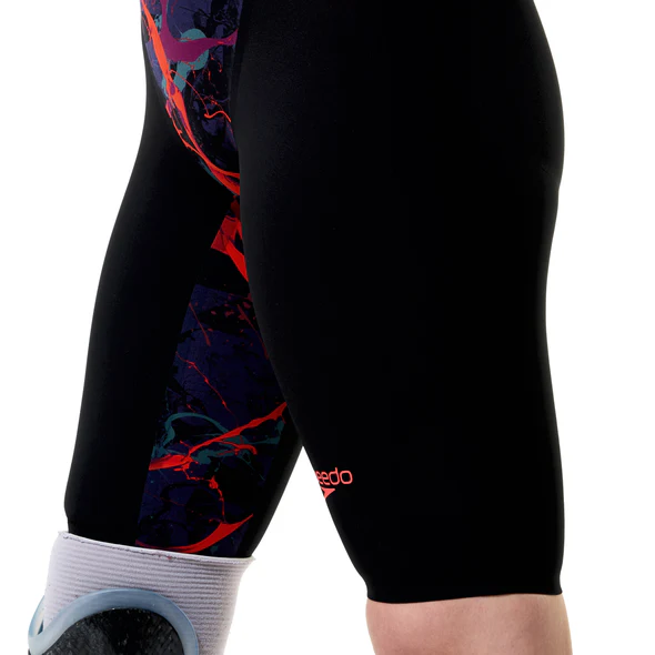SPEEDO- Women's-  Fastskin-  LZR Pure Valor 2.0 Openback Kneeskin Black/Red