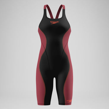 Speedo - Womens - Fastskin HyperSpark - Openback Kneeskin - Black/Red