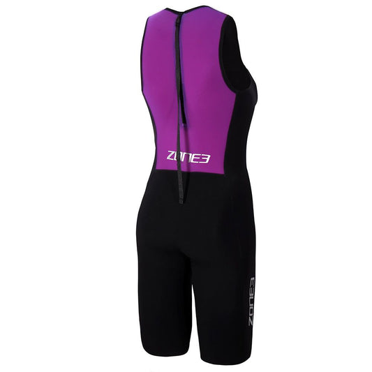 zone 3 - Womens - Streamline Back Zip Sleeveless Shorty Swimskin 