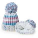 SWIMZI - Bobble Hat - Reflective Super Bobble Hat -Winter Pastels 