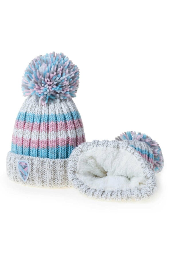 Swimzi - Hat - Reflective Super Bobble Hat - winter pastels
