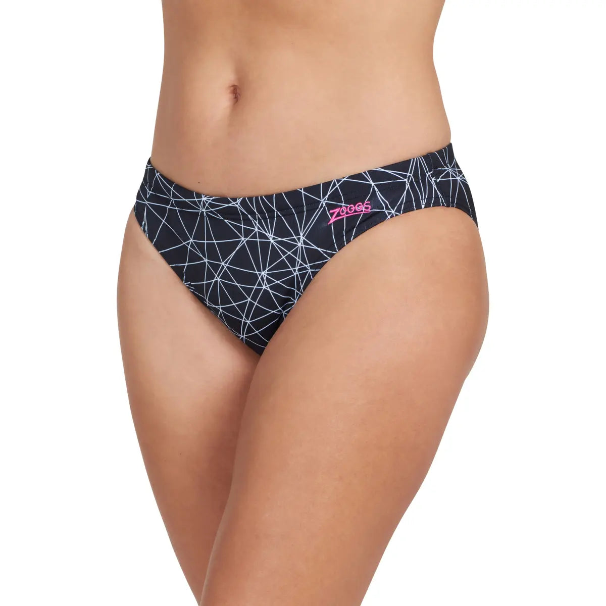 Zoggs - 2 Piece - Tri Back - Pink and Black