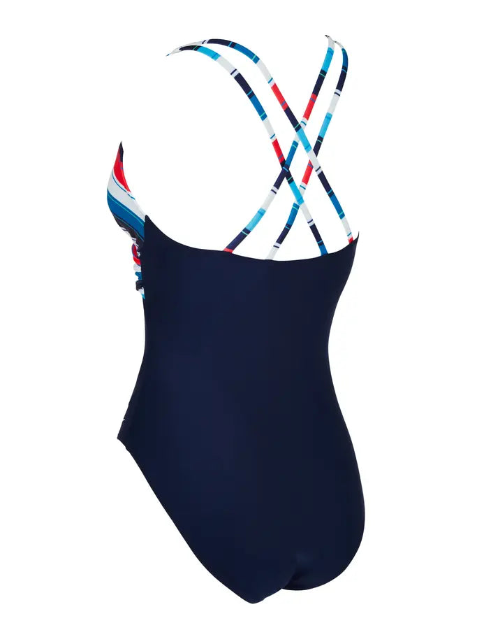 Zoggs Seamarine Panel Crossback One Piece Swimsuit