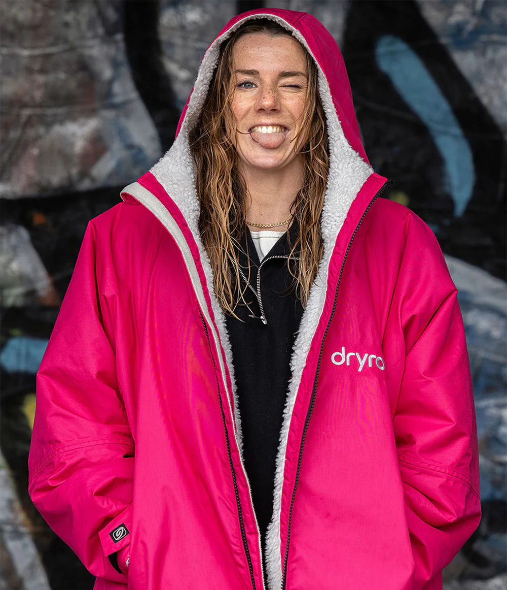 DRYROBE - Coat - Advance Long Sleeve - Pink/Light Grey