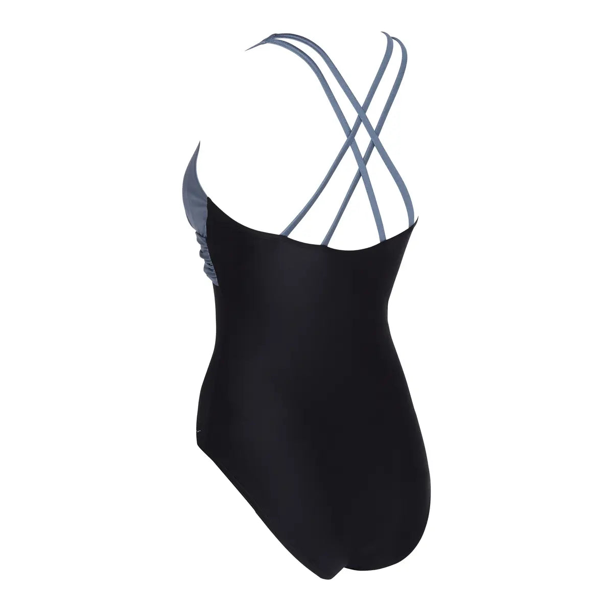 Zoggs Black-Metal Panel Crossback One Piece Swimsuit