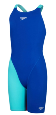 SPEEDO - girls- Racesuit- Endurance+ Max Openback Kneeskin - blue