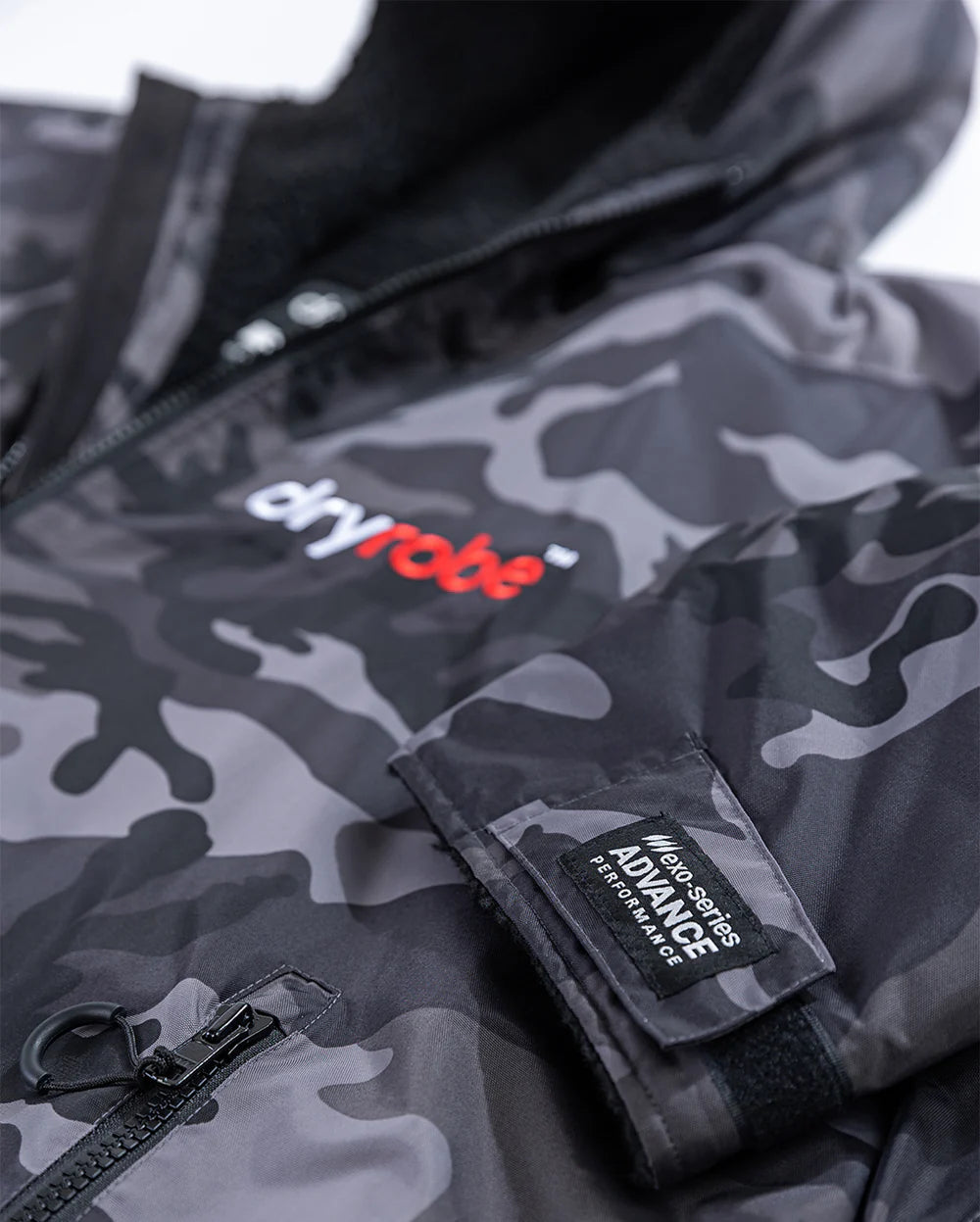 DRYROBE - Coat - Advance Long Sleeve - Black Camo/Black