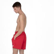 Speedo - Men's - Swim Shorts -  Essential 16'' Swim Shorts - Red