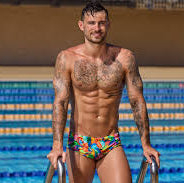 Funky Trunks - Mens Swimsuit - Sidewinder Trunks - Bright Birds