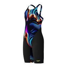 Speedo - Girls Openback Kneeskin -  Fastskin Endurance+ Max - Black/Purple