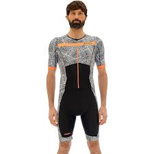 Zone 3 - Mens - Activate+ Short Sleeve Trisuit - Orange/White/Blue