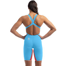 Speedo - Womens - Fastskin LZR Pure Valor 2.0 - Openback Kneeskin - Blue/Red