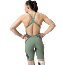 Speedo - Womens - Fastskin LZR Pure Intent 2.0 - Openback Kneeskin - Green/Orange