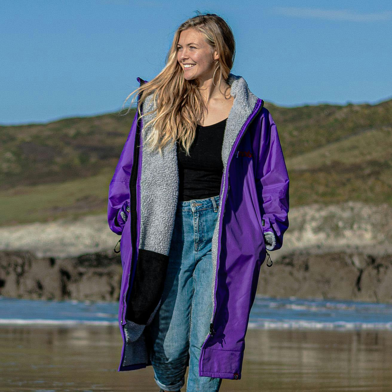 DRYROBE - Coat - Advance Long Sleeve - Purple/Grey