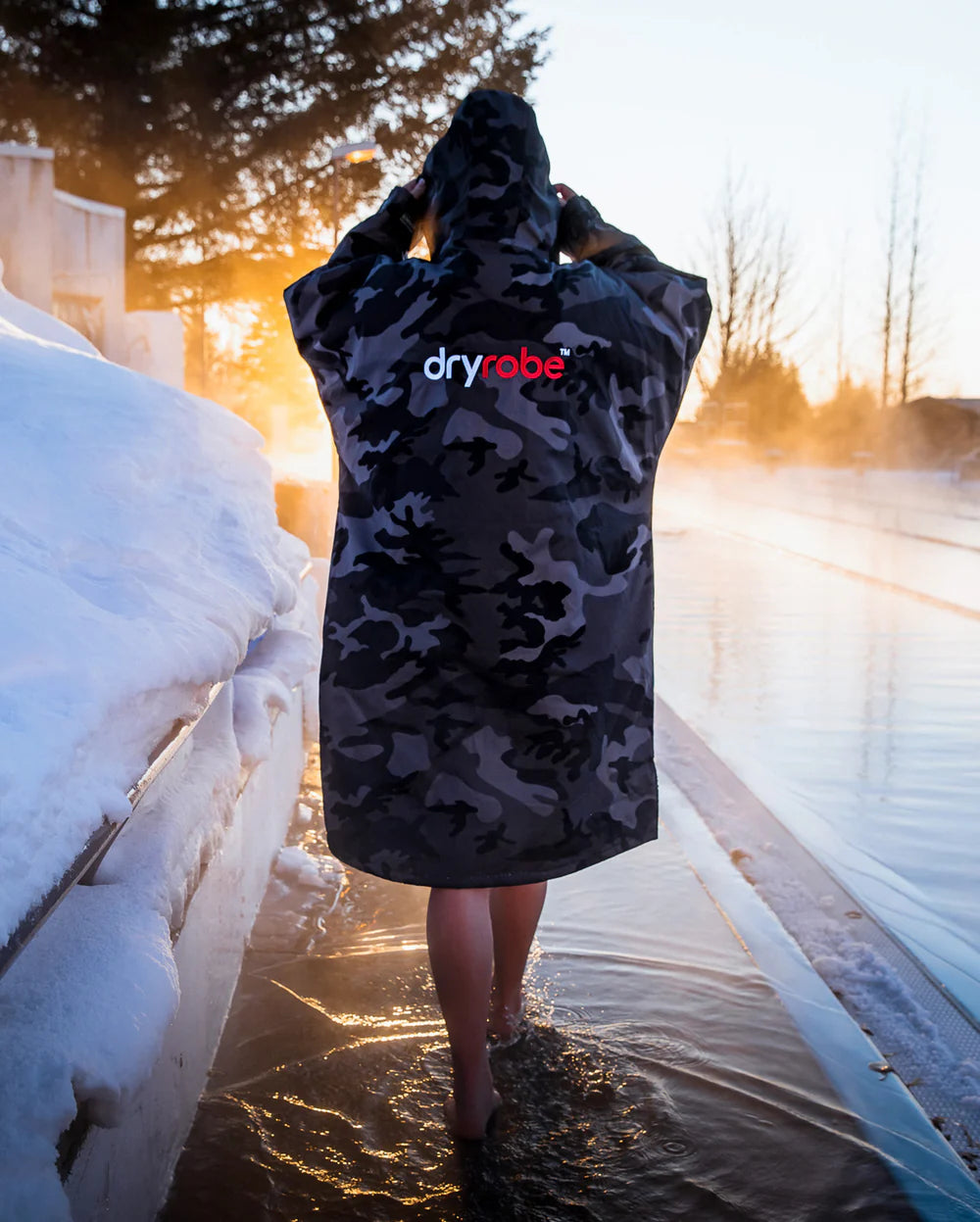 DRYROBE - Coat - Advance Long Sleeve - Black Camo/Black