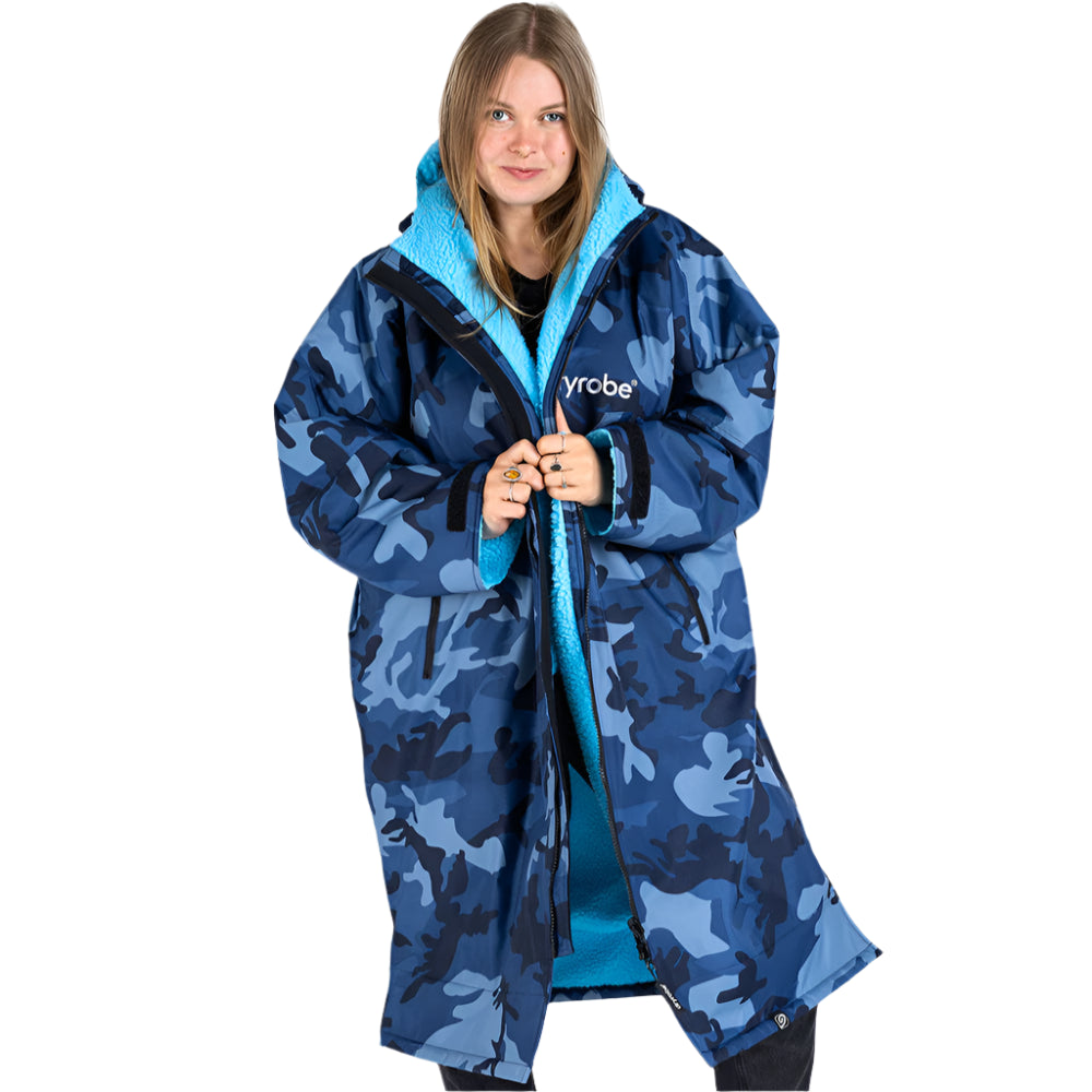 DRYROBE - Coat - Long Sleeve - Blue Camo/Blue