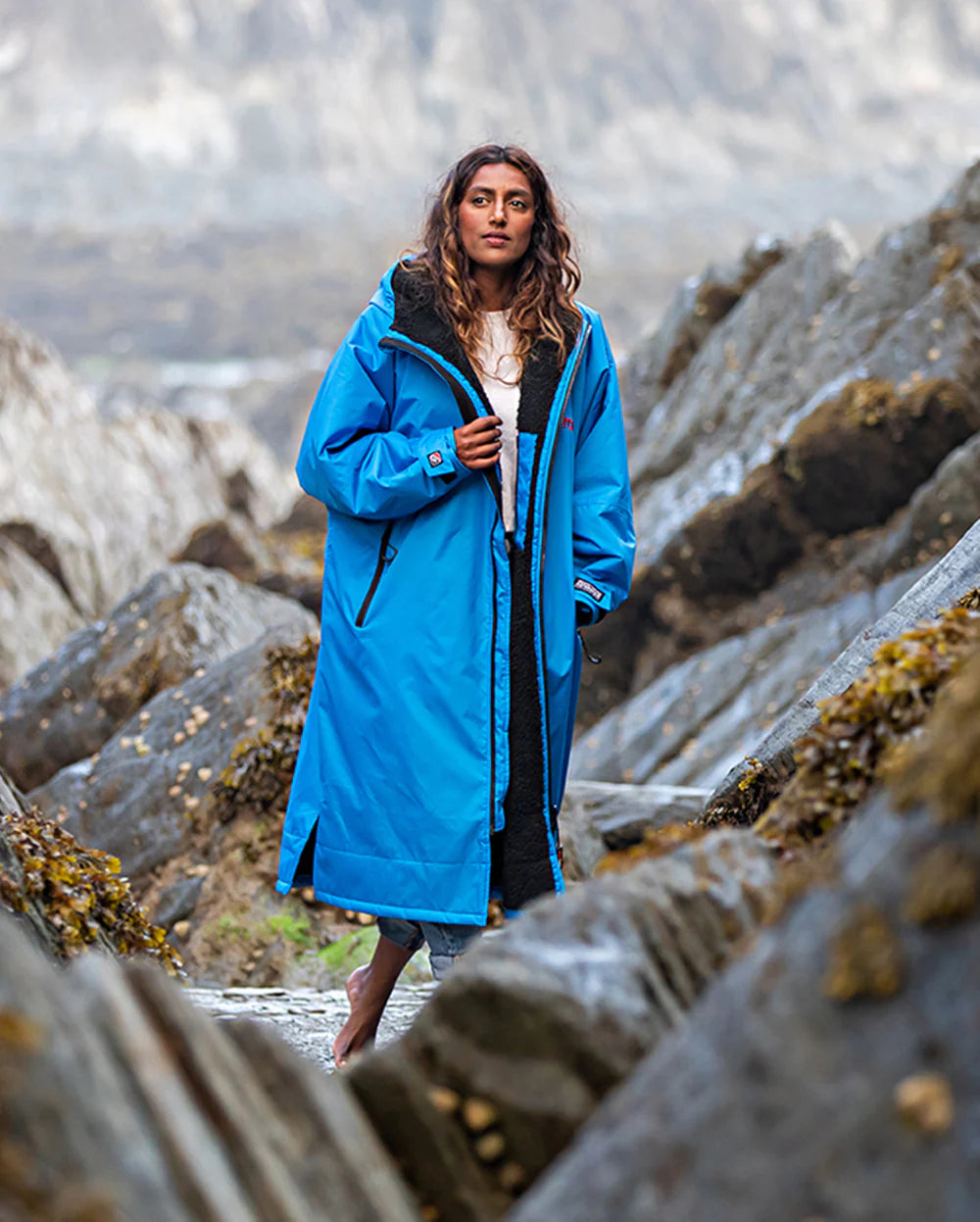 DRYROBE - Coat - Advance Long Sleeve - Cobalt Blue/Black