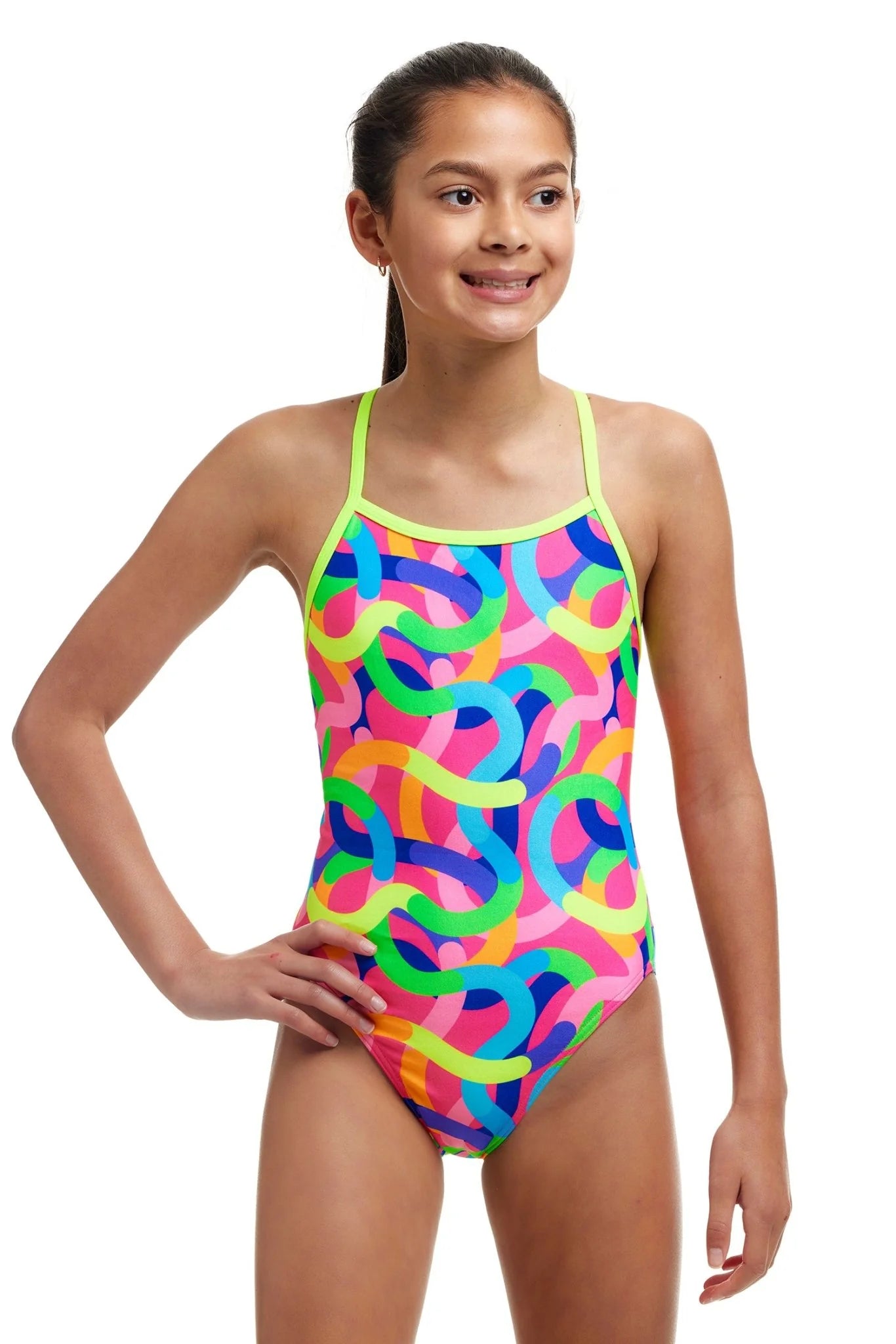 Funkita - Girls Swimsuit - Single Strap - One Piece - Curly wurly