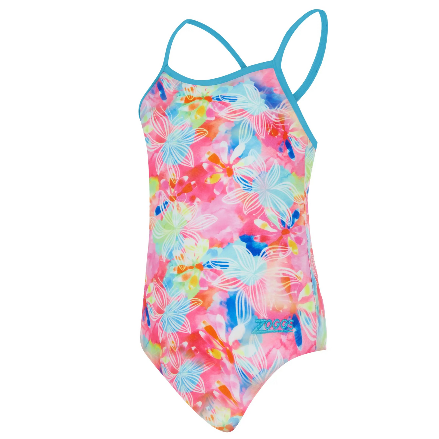 ZOGGS -Girls -  Yaroomba Floral - One Piece Swimsuit - Gala