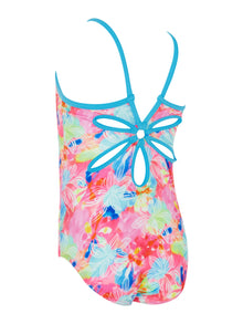 ZOGGS -Girls -  Yaroomba Floral - One Piece Swimsuit - Gala