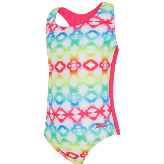 ZOGGS -Girls -  Actionback One Piece Swimsuit -  Rainbow Haze