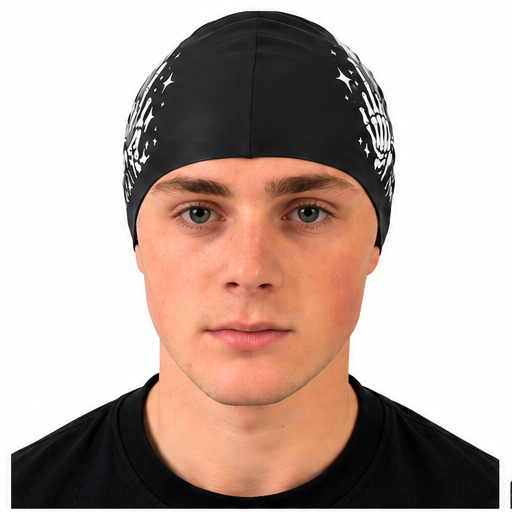 SHARKS - swimming cap - Halloween Skull Off