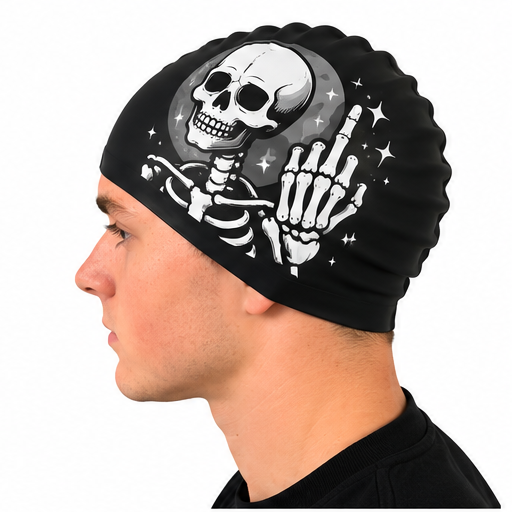 SHARKS - swimming cap - Halloween Skull Off