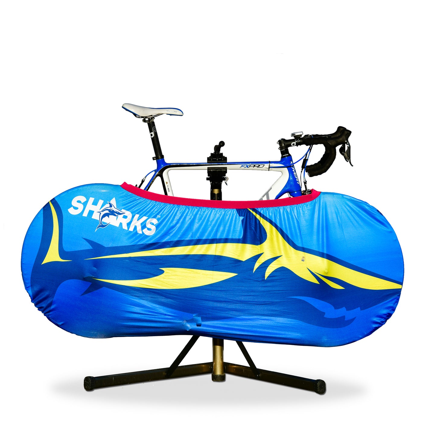 Sharks - Bicycle wheel covers- Blue/Yellow