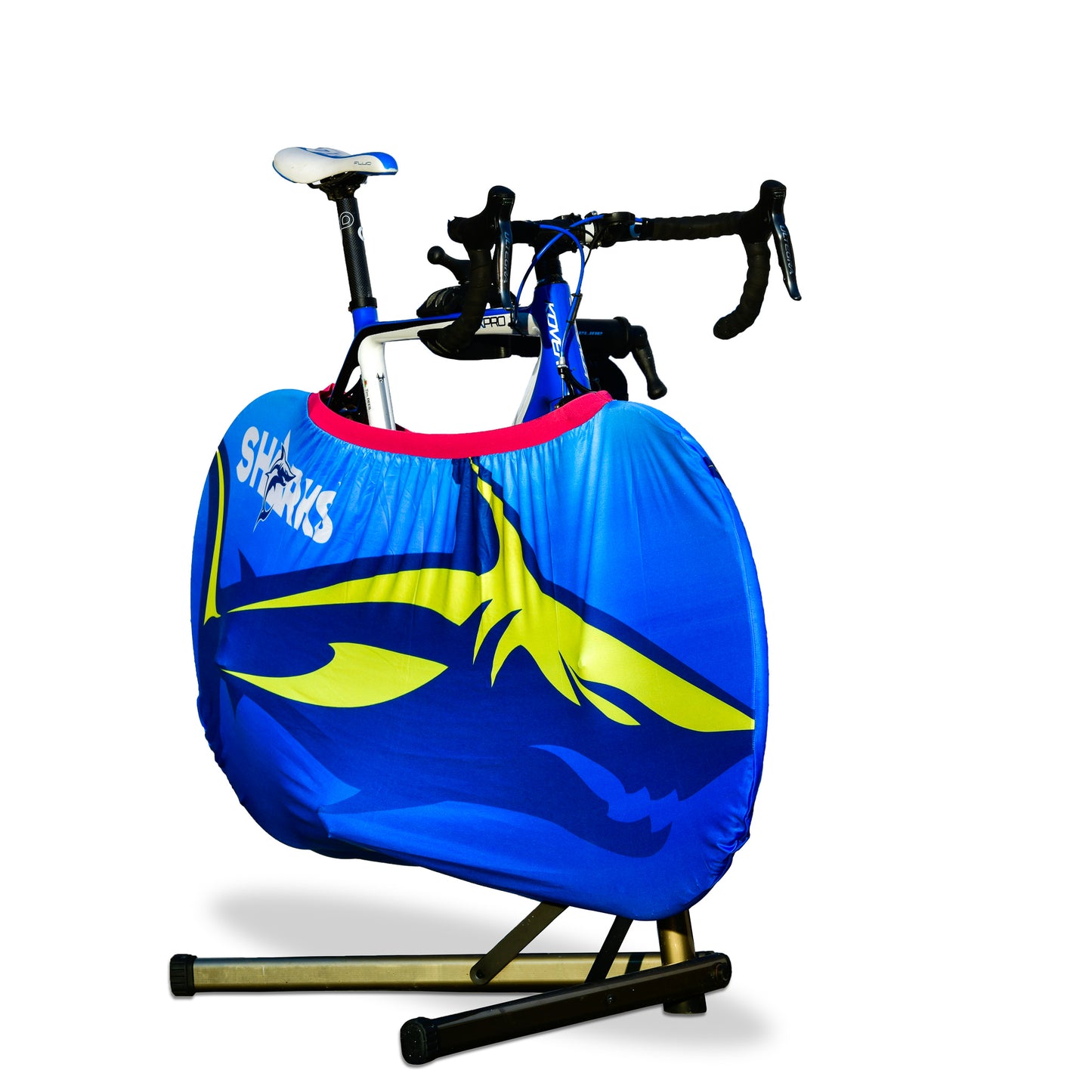 Sharks - Bicycle wheel covers- Blue/Yellow