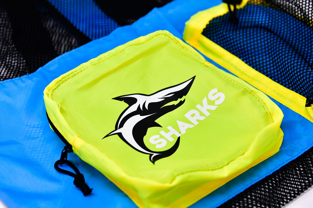 Sharks - Mesh Bag - Blue/Yellow