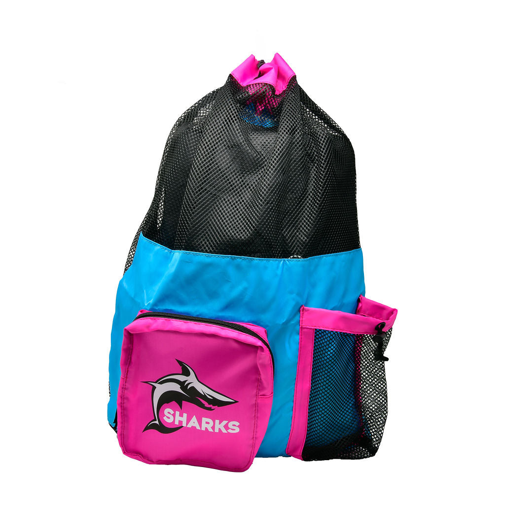 Sharks - Mesh Bag - Pink/Blue