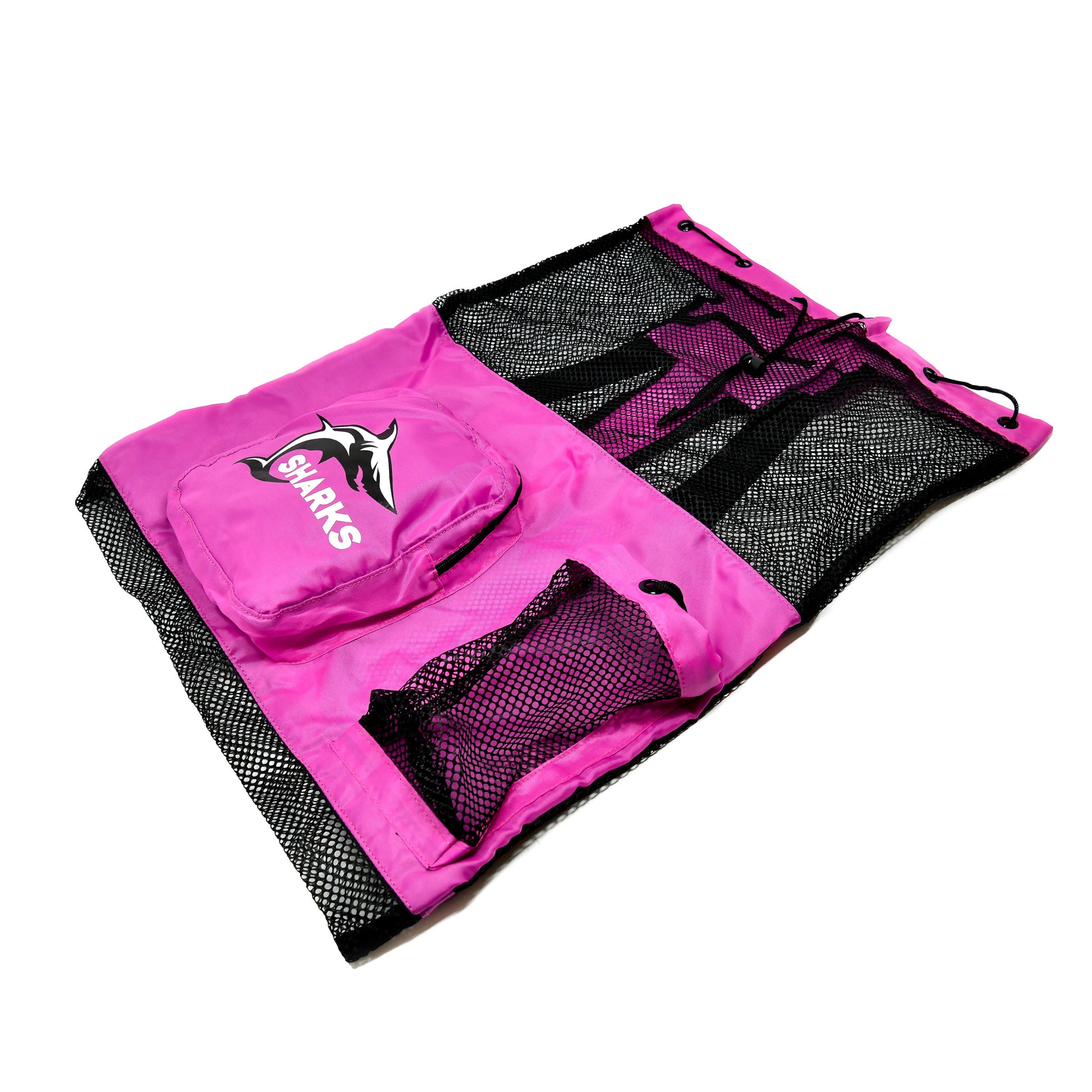 Sharks - Mesh Bag - Pink/Black