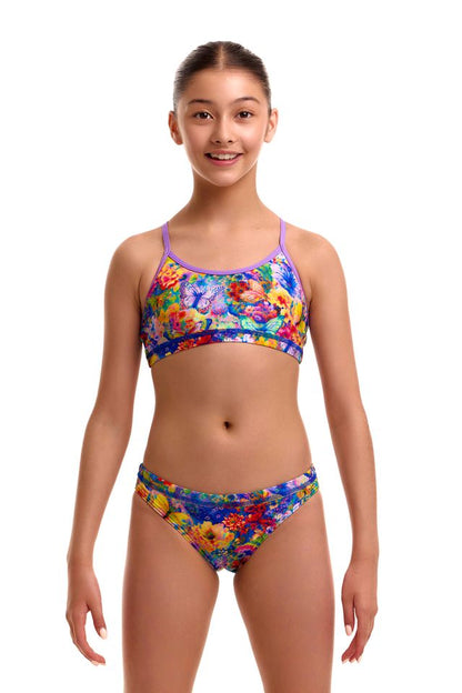 Funkita - Girls Swimsuit -  RacerBack - Two Piece - Austin Flowers