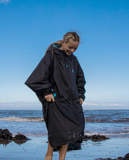DRYROBE - Coat - Advance Kids Long Sleeve - Black/Blue