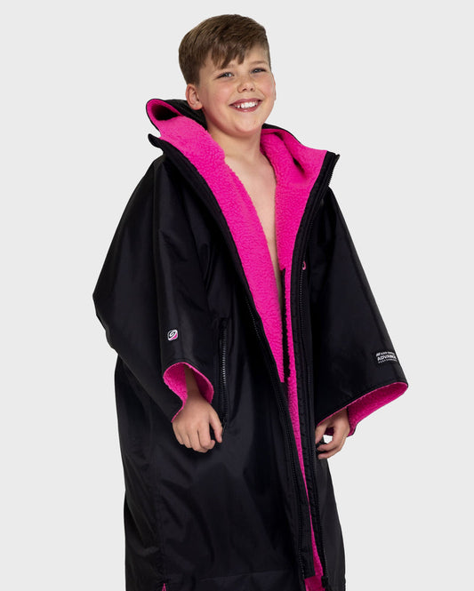 DRYROBE - Kids - Coat - Black Pink Easy-Fit Kids Advance Changing Robe