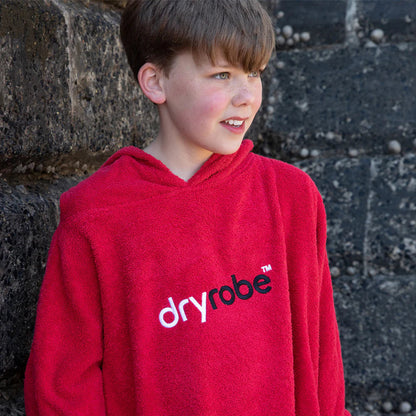 DRYROBE - Towel  - Kids Organic Towel - Red