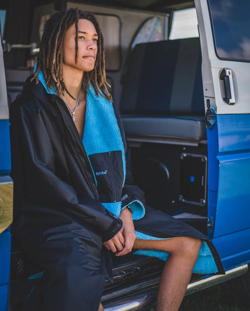 DRYROBE - Coat - Advance Long Sleeve - Black/Blue