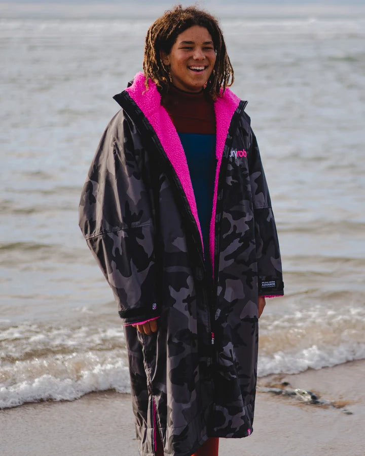black camo pink dryrobe