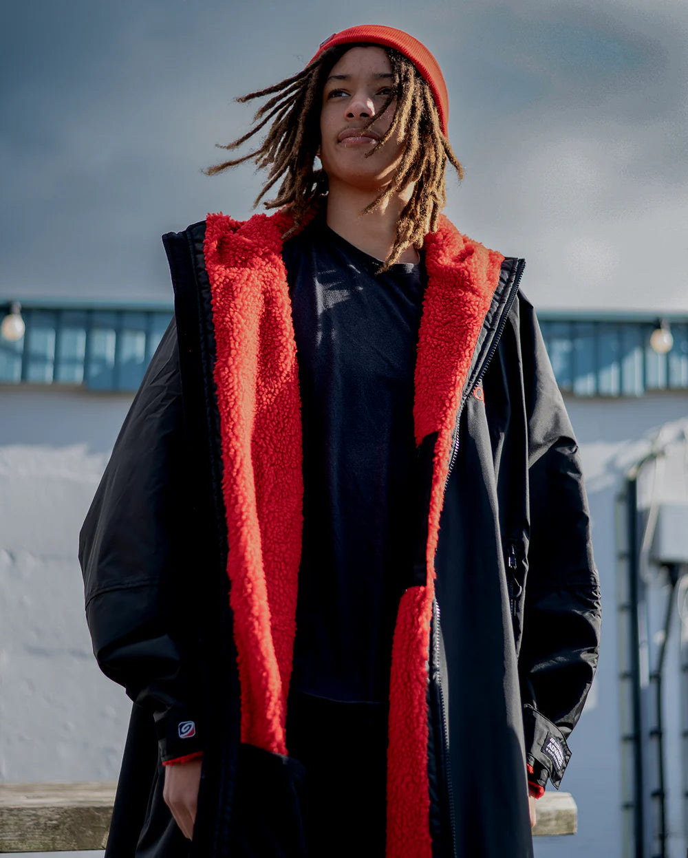 DRYROBE - Coat - Advance Long Sleeve - Black/Red