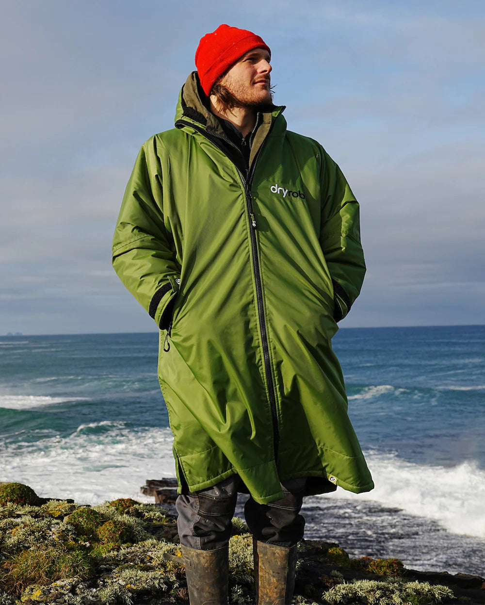 DRYROBE - Coat - Advance Long Sleeve - Dark Green/Black