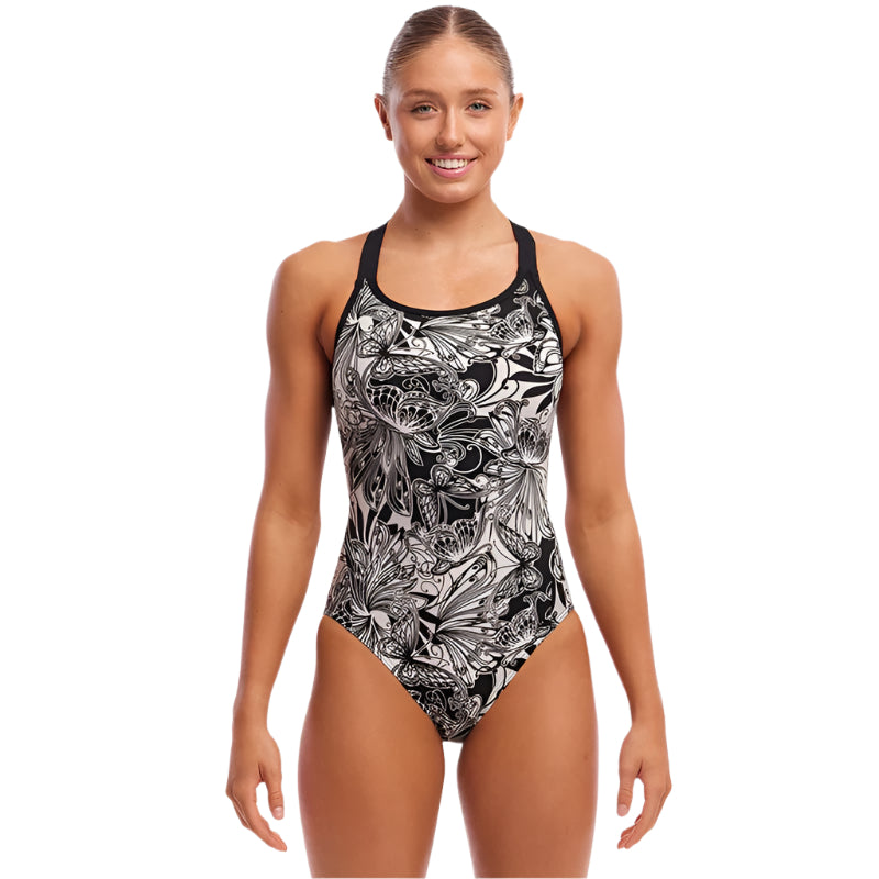 Funkita - Womens Swimsuit - Eclipse One Piece Pan's Picture - Black/White
