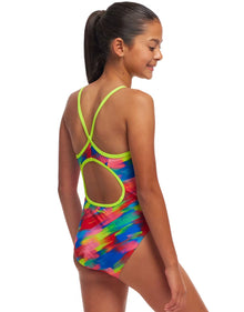 FUNKITA - Girls Diamond Back One Piece - stroked